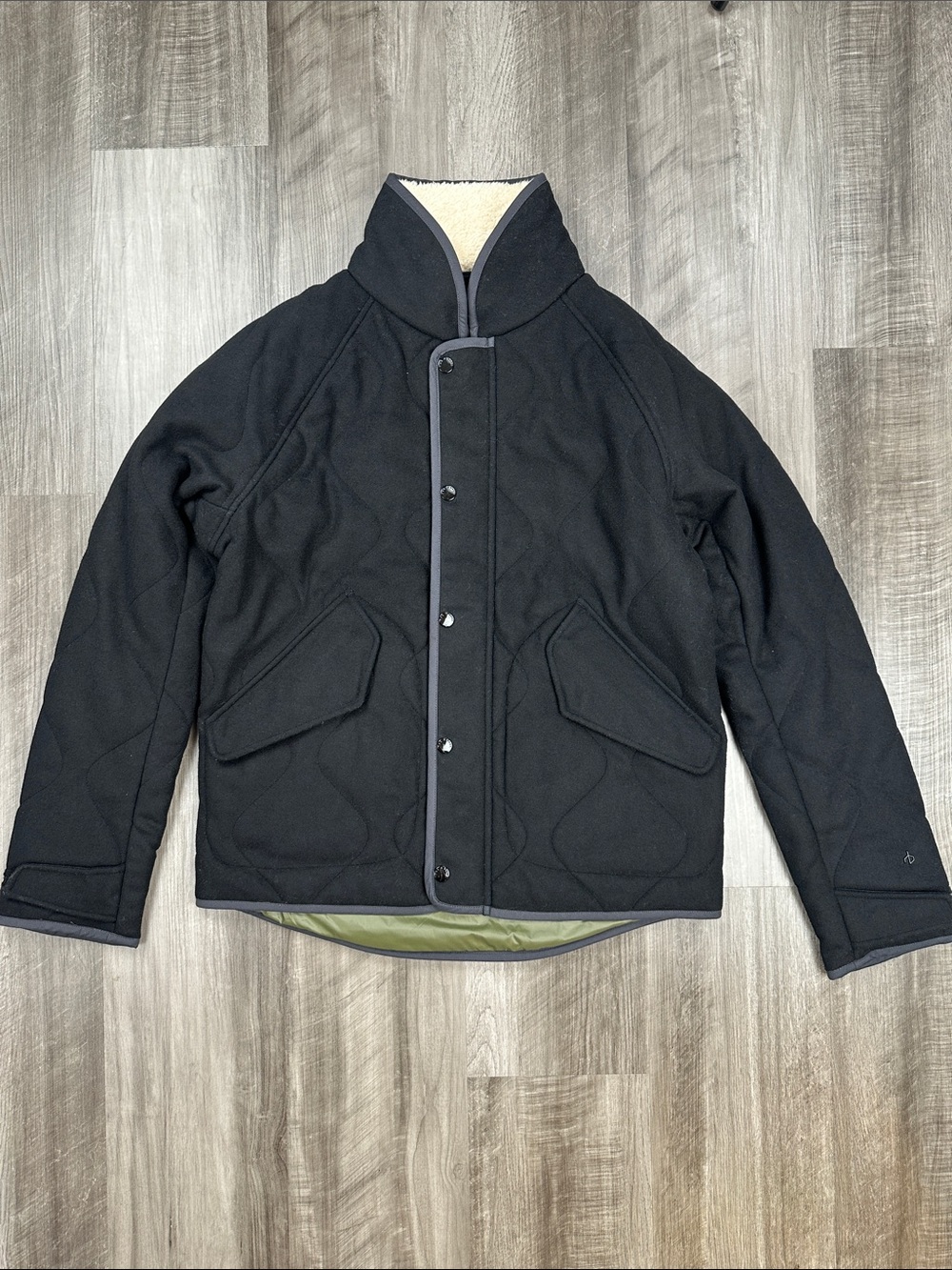 Rag & Bone Haywood Liner Quilted Wool Blend Jacket - XS